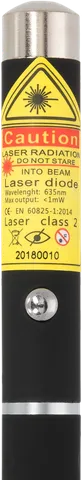 Starlight M1 – primo piano dell’etichetta di avvertenza con la classe laser