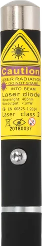 Starlight Z1 – primo piano dell’etichetta di avvertenza con la classe laser