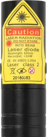 Starlight R2 Pro – primo piano dell’etichetta di avvertenza con la classe laser