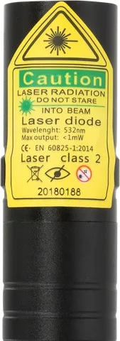 Starlight G2 Pro – primo piano dell’etichetta di avvertenza con la classe laser