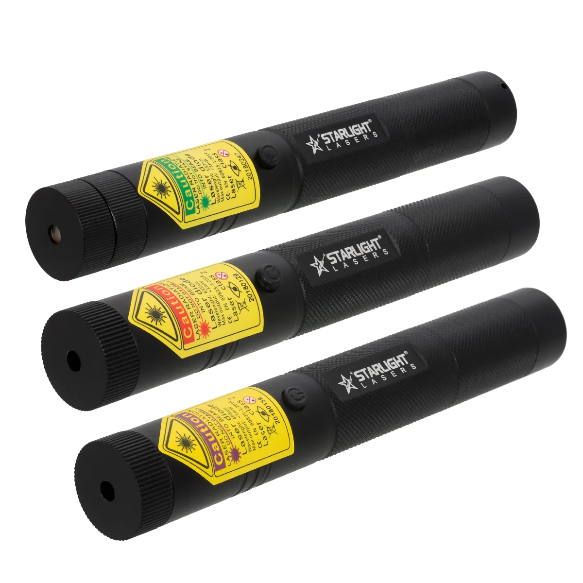 Set Pro di 3 puntatori laser ricaricabili verde, rosso e viola